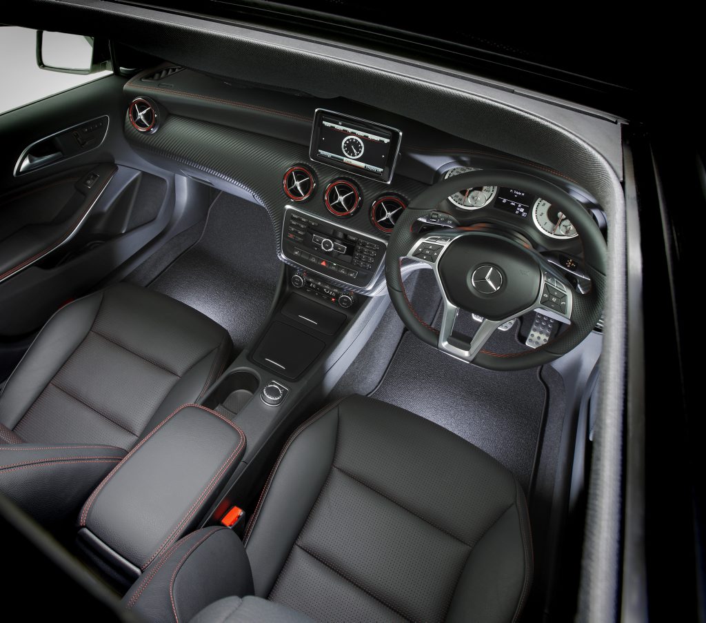 The Mercedes-Benz A 250 Sport interior. The Mercedes-Benz A 250 Sport interior.